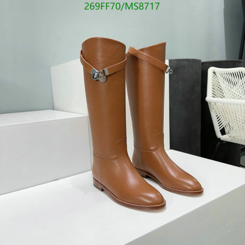Leather Knee High Boots for Women, Brown Leather Boots, Women's Size EU35-41