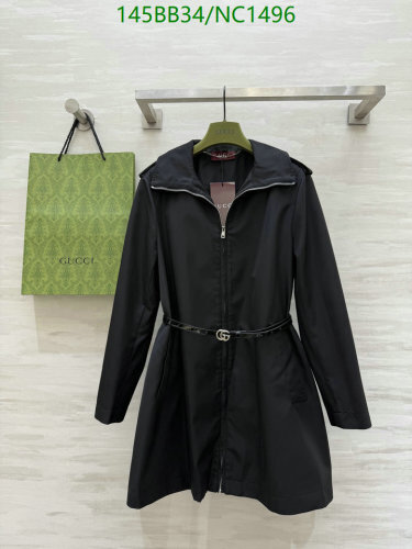 Gucci Belted Hooded Coat - Elegant Outerwear for Women - Sizes S to L