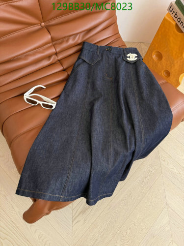 Chanel Denim A-Line Midi Skirt with CC Logo - Elegant & Versatile 7 Chanel Denim A-Line Midi Skirt with CC Logo - Elegant & Versatile