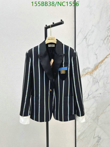 Miu Miu Striped Blazer in Polyester and Tencel - Elegant Design, S-L Sizes