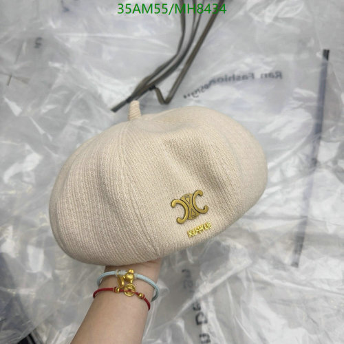 Celine Women's Beret Hat with Triomphe Logo, Casual Style