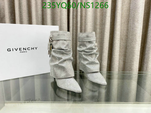 Givenchy Women's Silver Ruched Rhinestone Embellished Ankle Boots