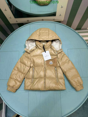 Moncler Kids Beige Down Padded Jacket, Warm and Stylish for Boys and Girls