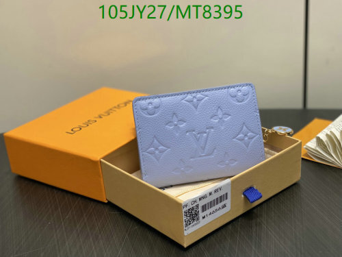 Louis Vuitton Genuine Leather Wallet - Embossed Monogram, Compact Design