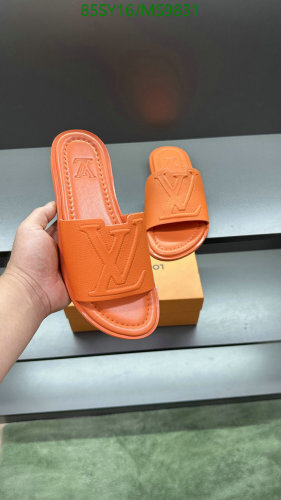 Louis Vuitton Men's Orange Leather Sandals Slides EU38-46