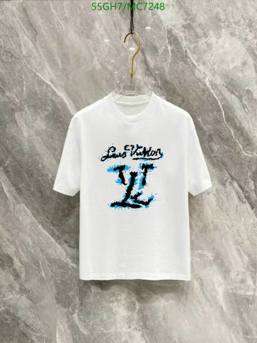 Louis Vuitton Men's Cotton T-Shirt with Signature Logo - Casual Style