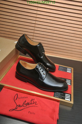 Christian Louboutin Men's Black Leather Dress Shoes EU38-45 Classic Style