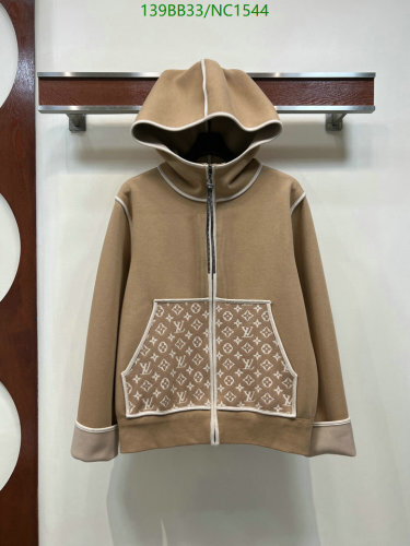 Louis Vuitton Monogram Pocket Zip-Up Hoodie, Cotton-Polyester Blend, S-L