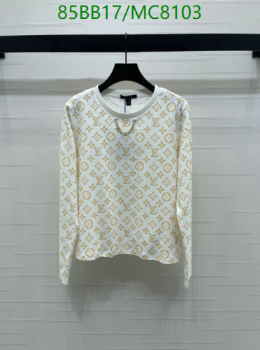 Louis Vuitton Women's Cotton Long Sleeve Top - Signature Monogram Design