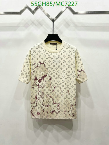 Louis Vuitton Cotton T-Shirt, Monogram Pattern, Casual Style, Sizes S-XL