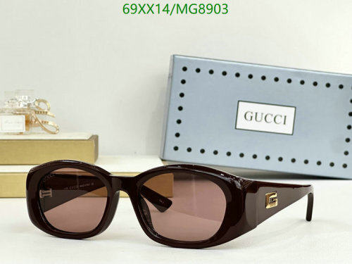 Gucci MG8903 Burgundy Oval Women's Sunglasses | 50-19-145 Lens Size