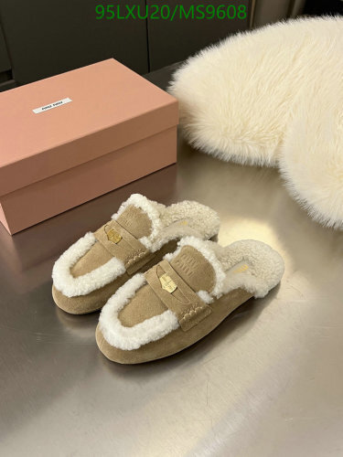 Miu Miu Women's Shearling-Trimmed Suede Loafers, Comfortable Slip-On Style