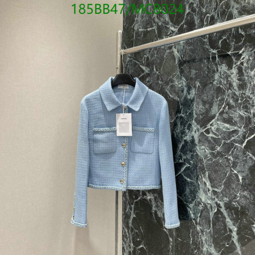 Chanel Women's Blue Cotton Tweed Jacket - Classic & Stylish Design