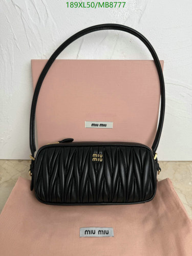 Miu Miu Lambskin Leather Shoulder Bag, 20 x 10 x 4 cm - Model 5NE024
