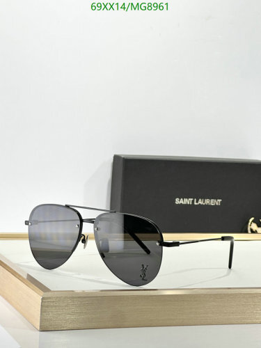 Yves Saint Laurent MG8961 Aviator Sunglasses | 59-13-140 Size | Black Frame