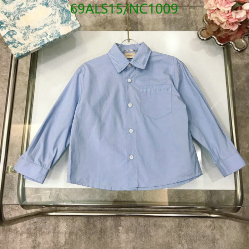 Gucci Kids' Light Blue Long Sleeve Shirt - Classic Style, Sizes 90-150