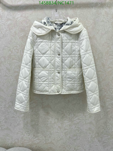 Dior Women's Quilted Cotton Down Jacket with Hood - Elegant & Warm
