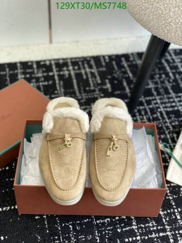 Loro Piana Women's Suede Mules with Fur Trim - Comfortable & Stylish