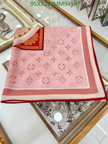 Louis Vuitton Pink Silk & Cashmere Scarf, 140x140cm - Designer Elegance