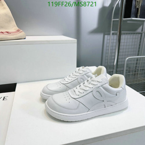 Loewe Men's White Leather Flow Runner Sneakers Unisex EU35-45