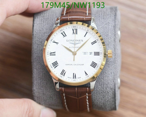 Longines Men's Watch, 41mm Stainless Steel Case with Brown Leather Strap