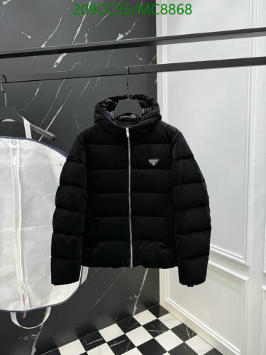 Prada Men's Black Corduroy Down Jacket | Warm, Stylish, and Comfortable