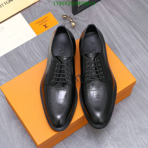 Louis Vuitton Men's Black Leather Lace-Up Dress Shoes, Size EU38-EU45