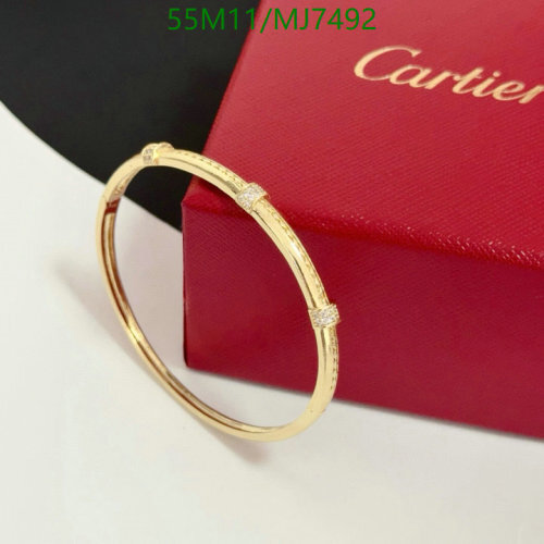 Elegant Cartier Gold Bangle Bracelet with Diamond Accents - Perfect Gift
