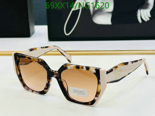 Prada Women's Square Sunglasses, NG1620, Tortoise Frame, Brown Gradient Lens