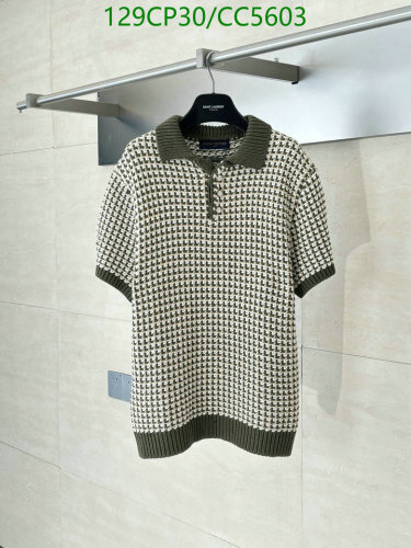 Louis Vuitton Houndstooth Knit Polo Shirt, Short Sleeve, Green Trim, Size S-XL
