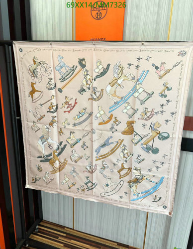 Hermès Silk Scarf 90x90cm - Rocking Horse Print in Pink 7 Hermès Silk Scarf 90x90cm - Rocking Horse Print in Pink