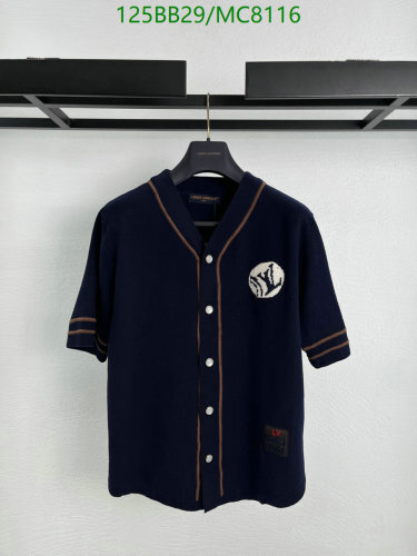 Louis Vuitton Men's Navy Cotton Baseball Shirt - Short Sleeve, Button-Down