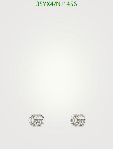 Gucci Women's GG Running Earrings in Silver-Tone Finish, Double G Motif