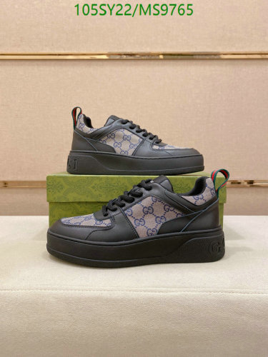 Gucci Men's Sneakers in Black Leather with Signature GG Pattern - Size EU38-45