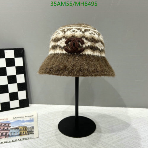 Chanel Women's Brown Wool Hat MH8495 - Stylish and Warm, Perfect for Winter
