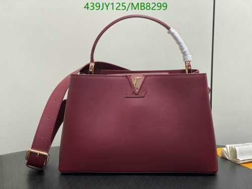 Louis Vuitton Red Leather Shoulder Bag, 38 x 23 x 16 cm, Model 24607, 24879, 14639