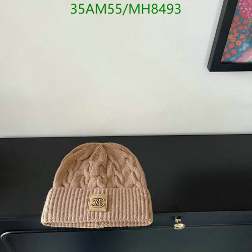 Elegant Chanel Knit Beanie Hat with Classic Logo, Warm and Stylish Winter Cap