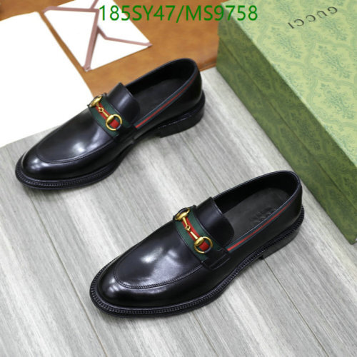 Gucci Men's Black Leather Loafers with Horsebit Detail, EU Size 38-45