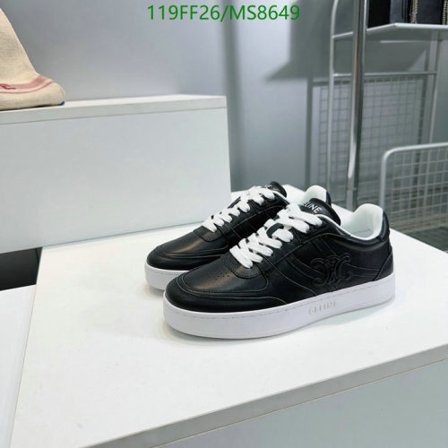 Celine Women's Black Leather Low-Top Sneakers, Lace-Up Style, Sizes EU35-40