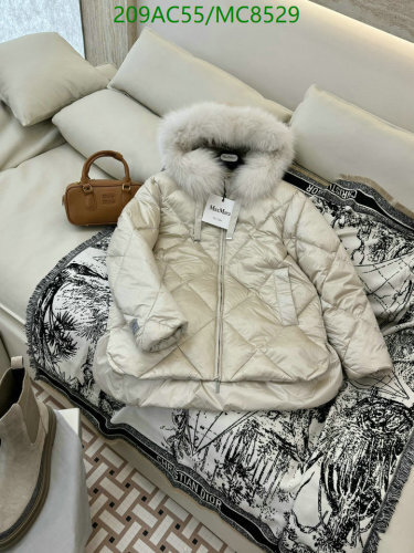 MaxMara Women's Down Jacket with Fur Hood | Warm & Stylish Outerwear