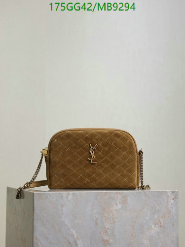 Yves Saint Laurent Lou Camera Bag in Suede With Chain Strap - Brown