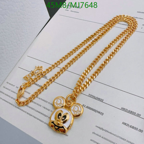 Dior Mickey Mouse Gold-Finish Metal Necklace, Gold Finish Metal