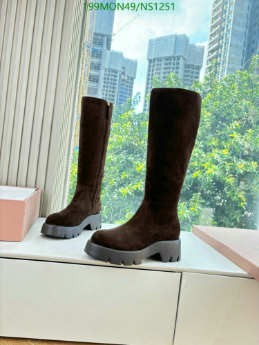 Women's Knee High Platform Boots Cowhide Leather Block Heel, Brown, EU35-EU41