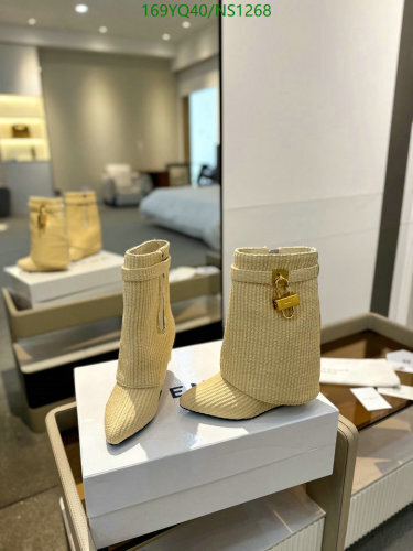 Women's Braided Leather Pointed Toe Ankle Boots with Lock Accent - Beige