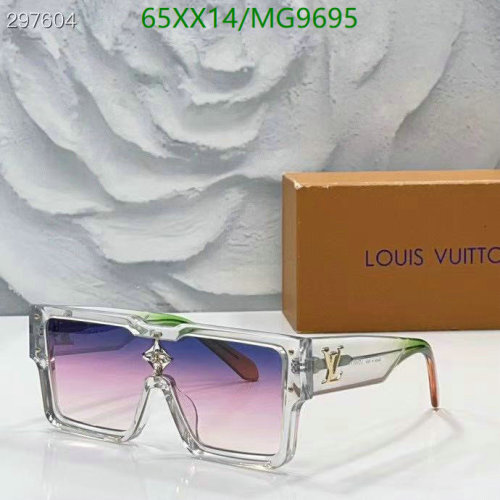 Louis Vuitton MG9695 Clear Frame Sunglasses with Gradient Lens