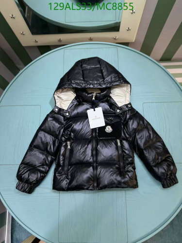 Moncler Kids Black Down Padded Jacket for Boys and Girls, Sizes 110-160