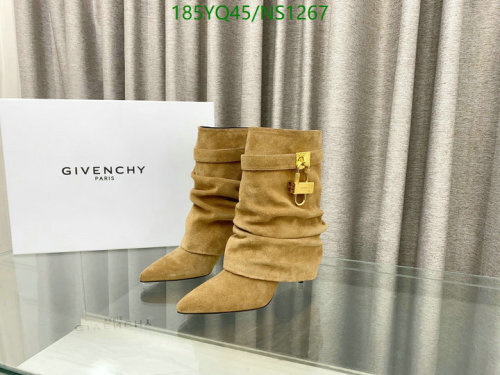 Givenchy Women's Lock Embellished Suede Ankle Boots, Pointed Toe, Size EU35-43
