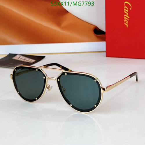 Cartier MG7793 Aviator Sunglasses - Gold Frame, Premium Lens, Size 60-17-145 7 Cartier MG7793 Aviator Sunglasses - Gold Frame, Premium Lens, Size 60-17-145