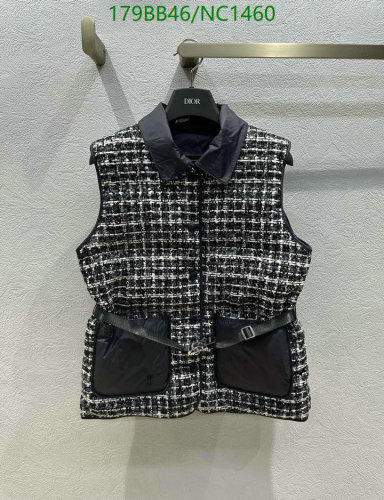 Dior Tweed Vest with Stand Collar and Buckled Pocket Detail - Size S-L
