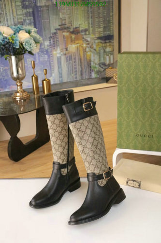 Gucci Women's Black Leather & GG Canvas Knee-High Boots - EU34-41